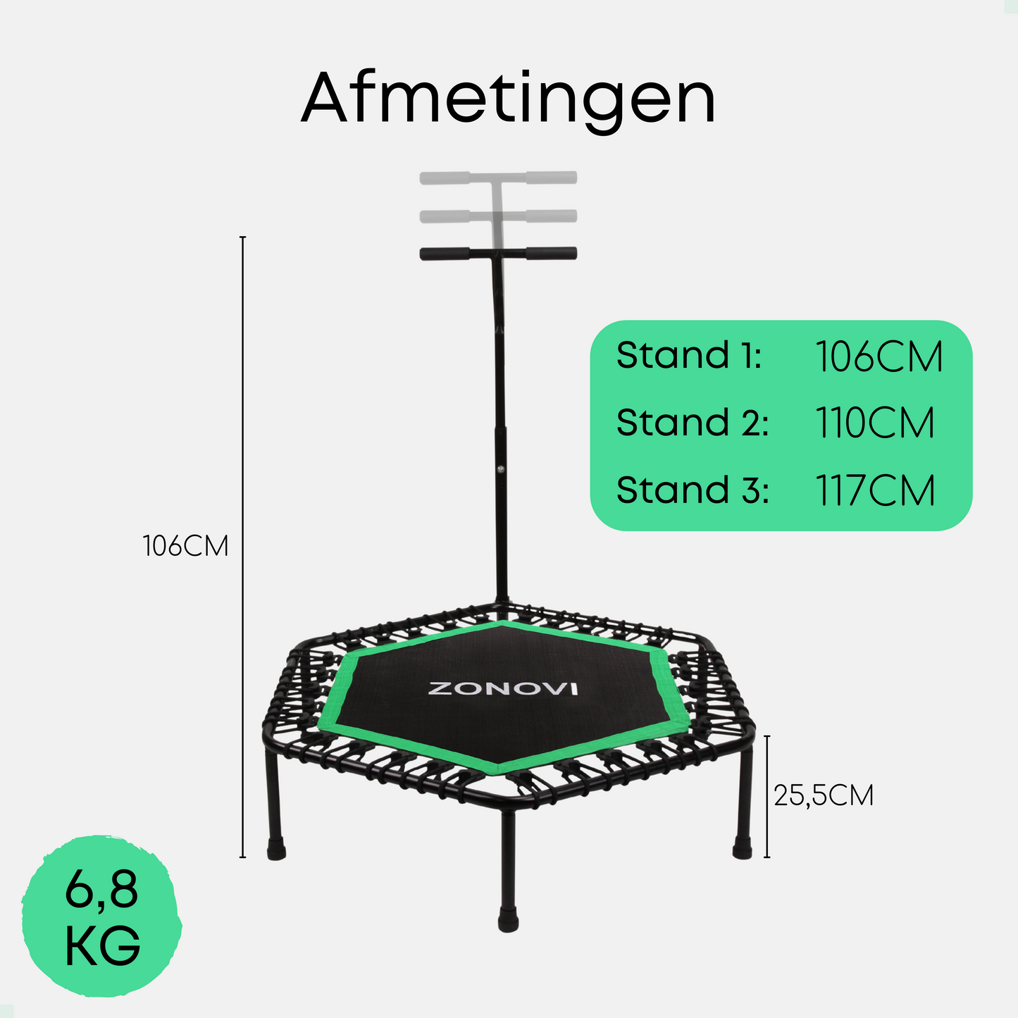 Zonovi Fitness Trampoline Groen (2e KANS)