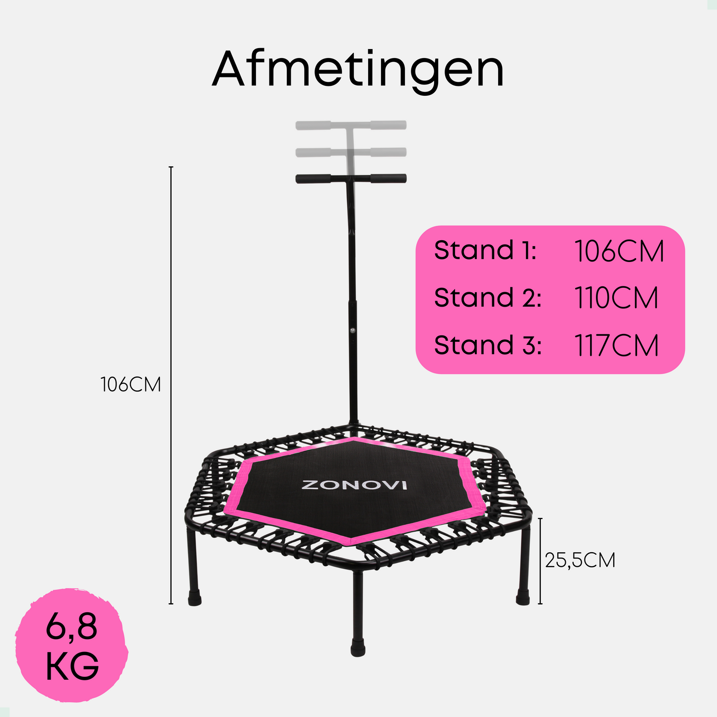 Zonovi Fitness Trampoline Roze (2e Kans)