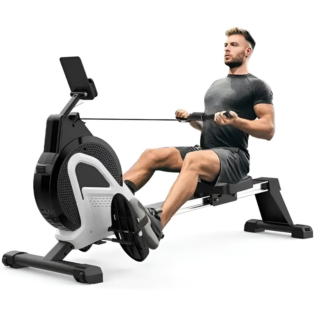 Zonovi Roeitrainer - Draagkracht 150 KG - Roeiapparaat met 16 Weerstandsniveaus – Roeimachine voor Thuis – Roeitrainers – Met LCD Scherm – Opklapbaar – Hometrainer – Met Tablet Houder – Roeitoestel incl. Transportwielen – Thuistraining