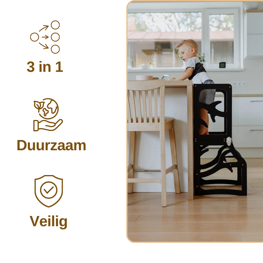 Zonovi Leertoren Zwart (LET OP! UITERLIJK 28-08 IN HUIS)