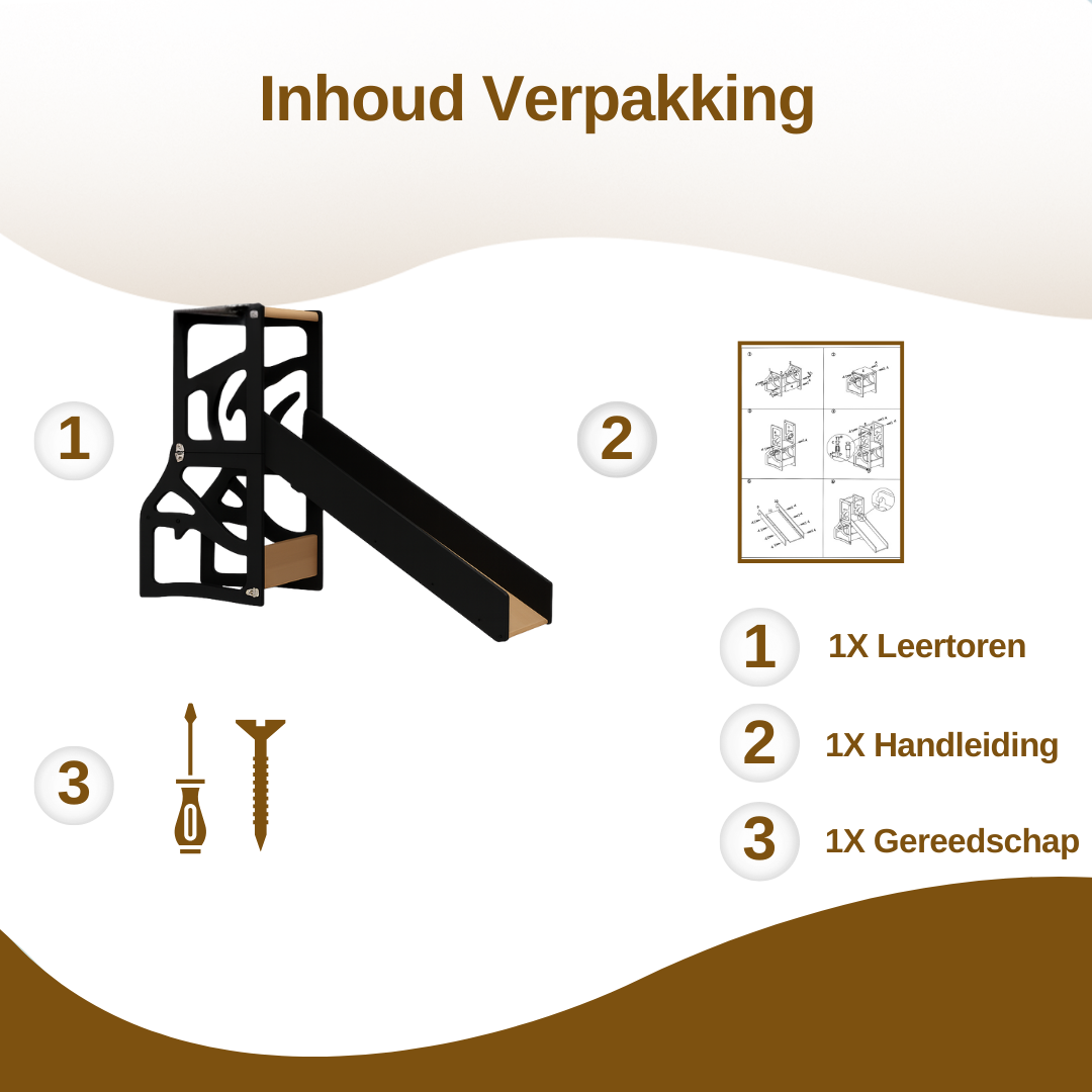 Zonovi Leertoren Zwart (LET OP! UITERLIJK 28-08 IN HUIS)