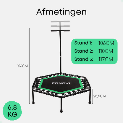 Zonovi Fitness Trampoline Groen
