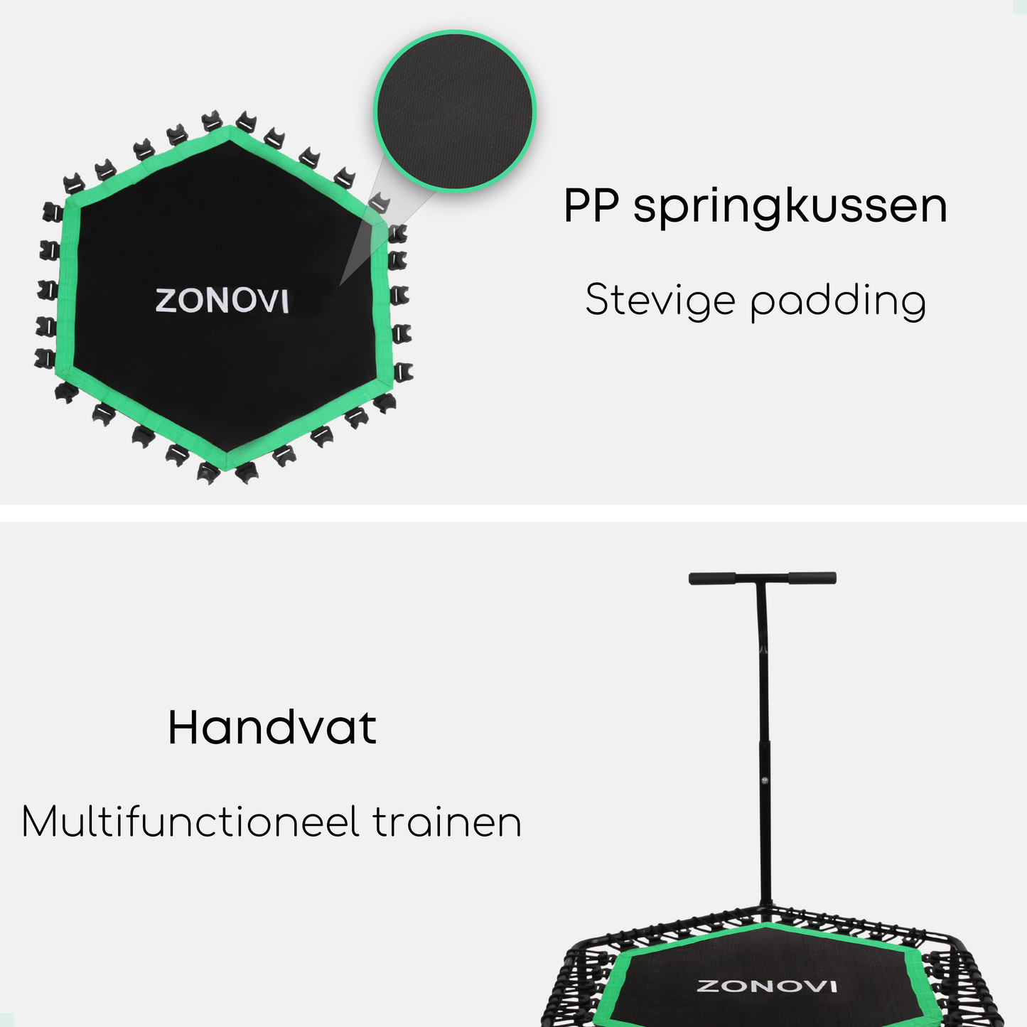 Zonovi Fitness Trampoline Groen