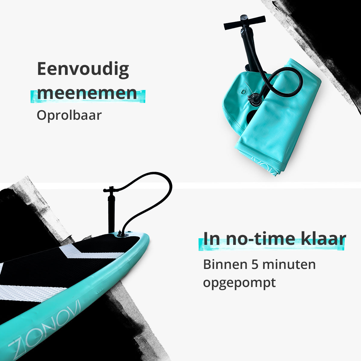 Zonovi SUP board Turquoise/Zwart