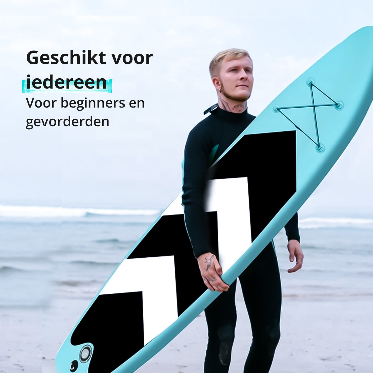 Zonovi SUP board Turquoise/Zwart