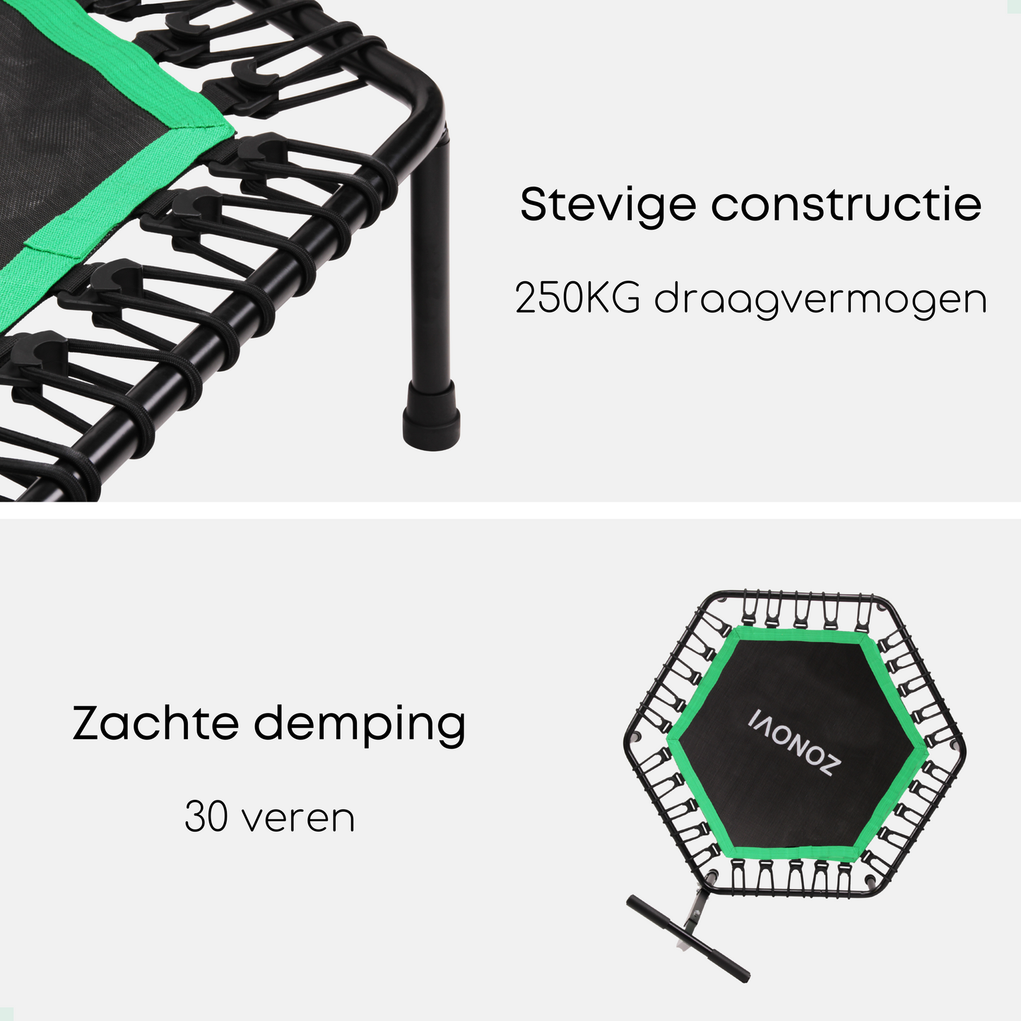 Zonovi Fitness Trampoline Groen