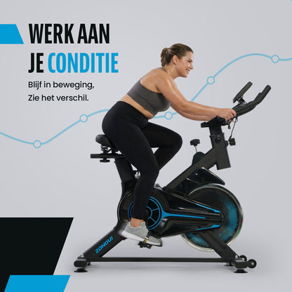 Zonovi Spinningfiets - Spinningbike - Fitness Fiets (LET OP UITERLIJK 24-06 in huis)!